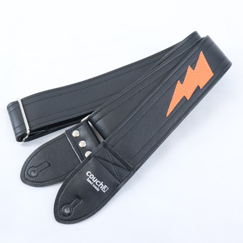 Couch Guitar Strap LIGHTNINGBOLT BLACK/ORANGE｜イケベ楽器 イケシブ 8,140円