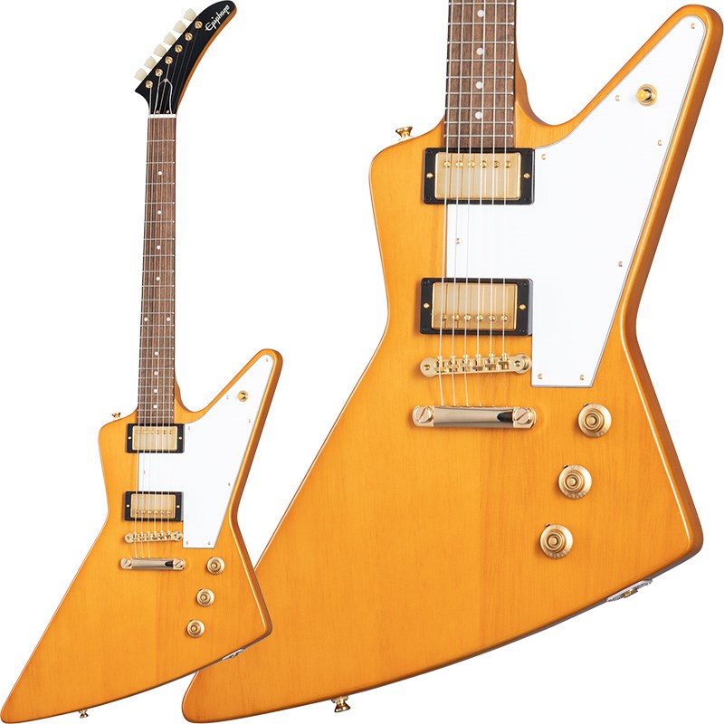 GIBSON エクスプローラ ナチュラルにゴールドパーツ！ギブソン”エクスプローラー”の日本