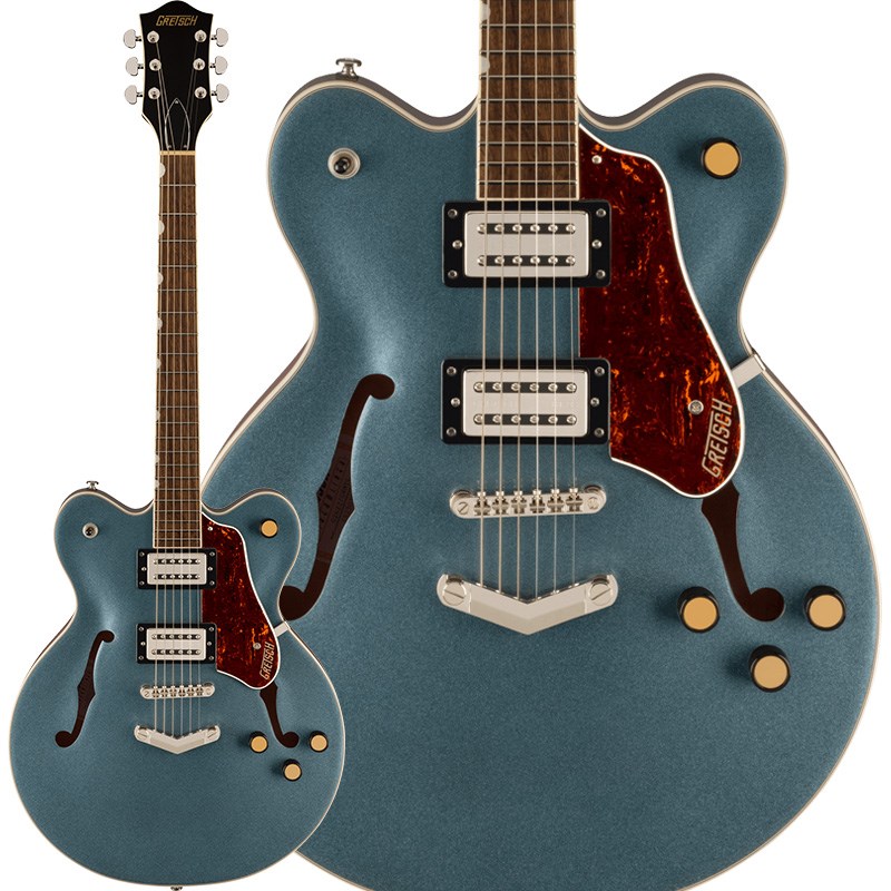 GRETSCH G2622 Streamliner Center Block Double-Cut with V-Stoptail Broad’Tron BT-3S Pickups (Gunmetal/Laurel)