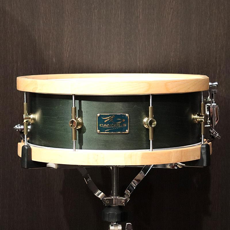 CANOPUS MO-1455WH [MO Snare Drum 14''×5.5'' w/Wood Hoop - Black Olive Oil]