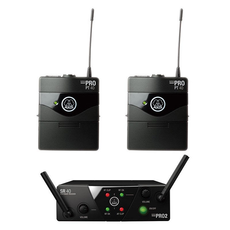 AKG WMS40 PRO MINI2 INSTRUMENTAL SET DUAL (2チャンネル・モデル)(アーカーゲー)｜イケベ楽器 イケシブ