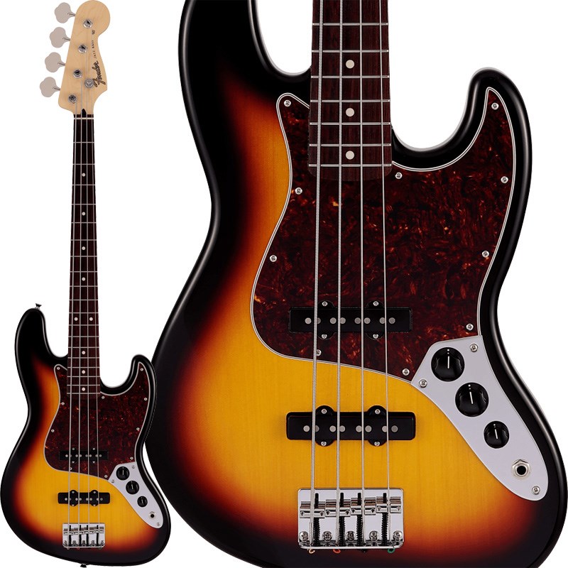 Fender Made in Japan Junior Collection Jazz Bass (3-Color Sunburst Rosewood)