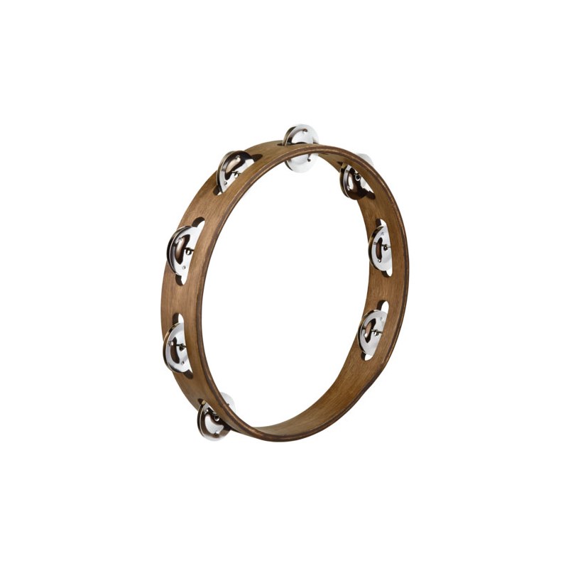 MEINL TA1WB [Traditional Wood Tambourines， Stainless Steel Jingles 1 row]