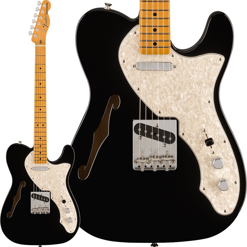 Fender MEX Vintera II 60s Telecaster Thinline (Black/Maple)|イケベ楽器 イケシブ