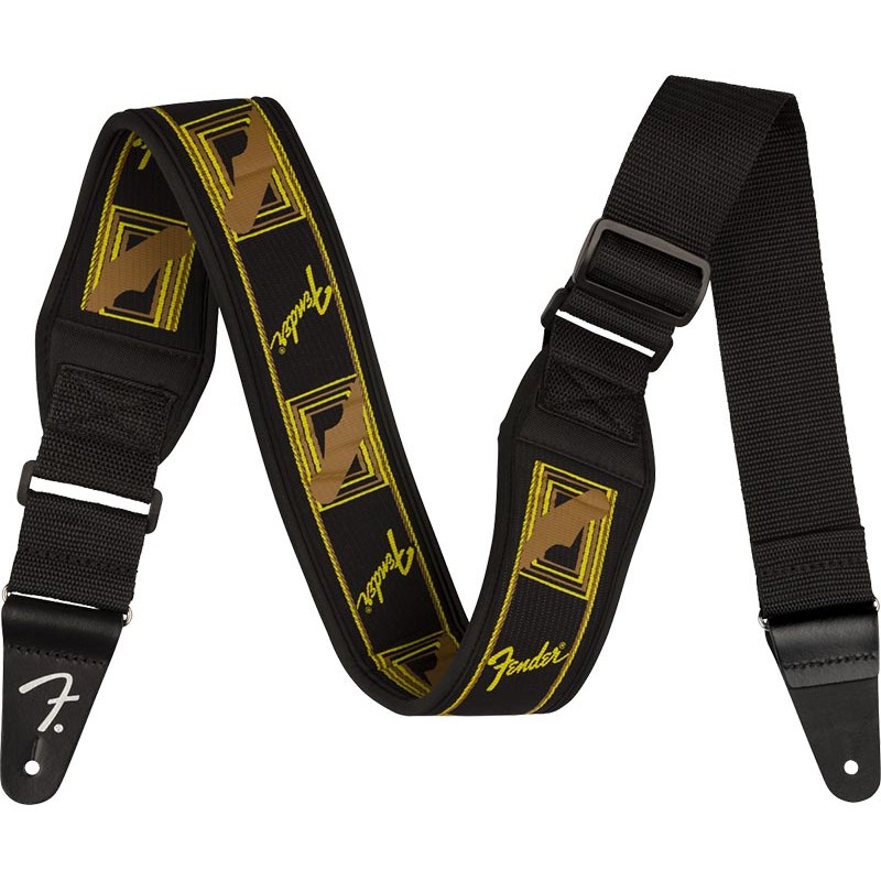 Fender USA 【春得セール】 SWELL NEOPRENE STRAP BLK/YLW/BRN MONO 2.5(#0990694208)