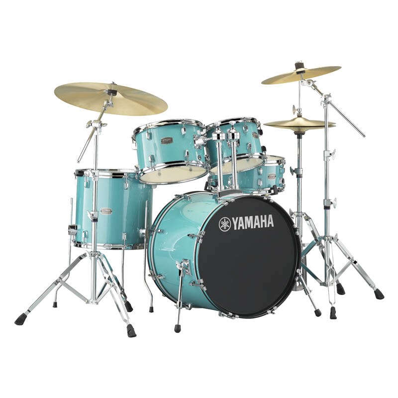 YAMAHA RDP0F5STD TQG [RYDEEN スタンダードセット / 20インチバスドラム / シェル + ハードウェア + スツール + ジルジャンシンバルセット / カラー：ターコイズグリッター]｜イケベ楽器 イケシブ