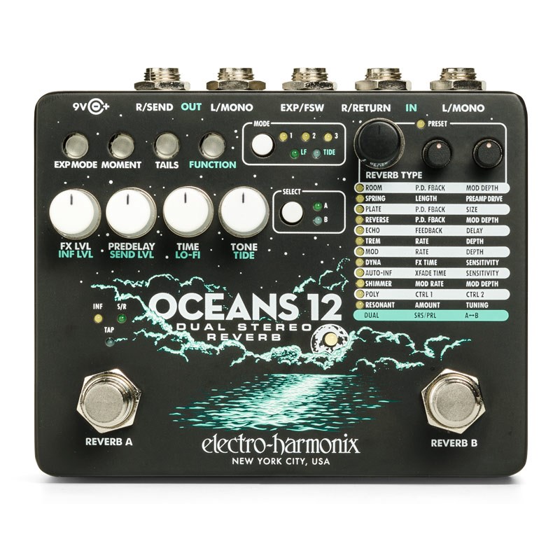 Electro Harmonix OCEANS12 [Dual Stereo Reverb] リバーブ エレハモ