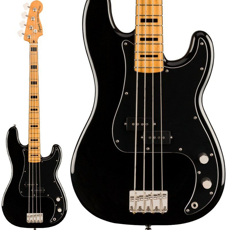Squier by Fender Classic Vibe '70s Precision Bass Maple Fingerboard (Black)|イケベ楽器 イケシブ