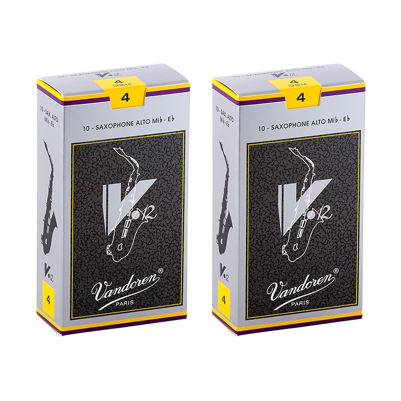 VANDOREN 【2個セット】《硬さ：4》アルトサックス用リード バンドレン V12 (銀箱) 【宅配便発送】【正規輸入品】｜イケベ楽器 イケシブ 9,362円