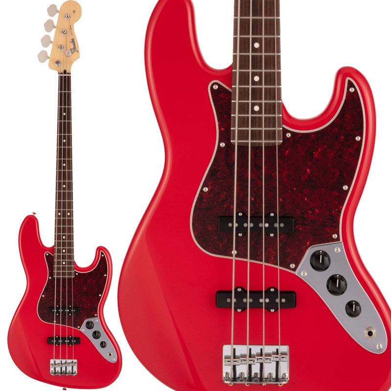 Fender Made in Japan Hybrid II Jazz Bass (Modena Red/Rosewood)