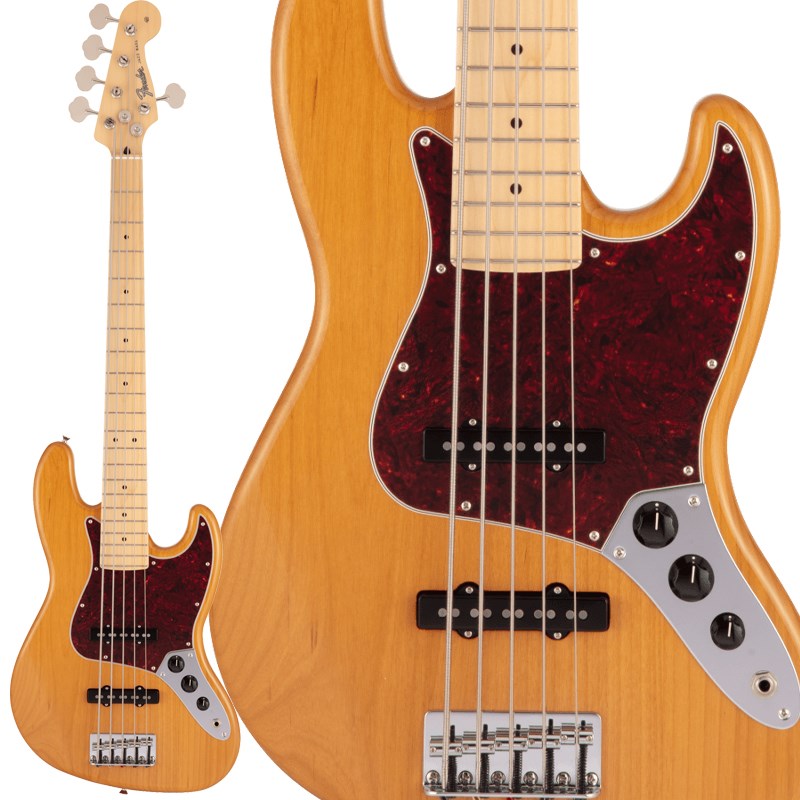 Fender Made in Japan 【入荷待ち、ご予約受付中】 Hybrid II Jazz Bass V (Vintage Natural/Maple)