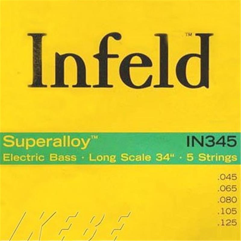Thomastik-Infeld Infeld Electric Bass Strings IN345 [Superalloy Round Wound Hexcore Bass Strings for 5 Strings Long Scale 34 inch 5-strings]｜イケベ楽器 イケシブ