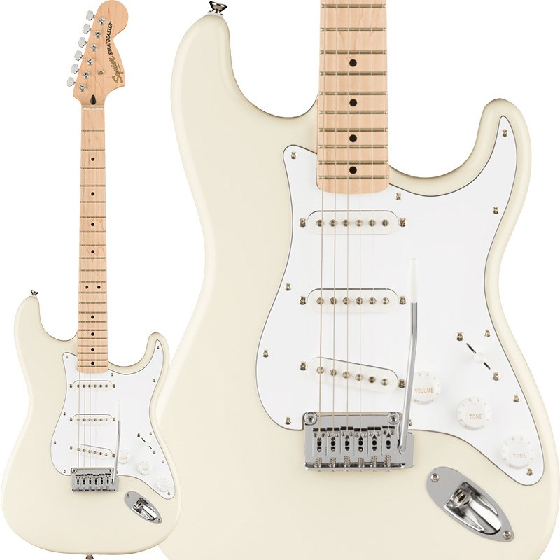 翌日配達 Squier by Fender Affinity Series Stratocaster (Olympic White/Maple)｜イケベ楽器 イケシブ 28,908円