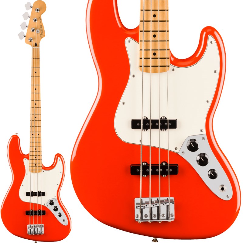 翌日配達 Fender MEX Player II Jazz Bass (Coral Red/Maple)｜イケベ楽器 イケシブ