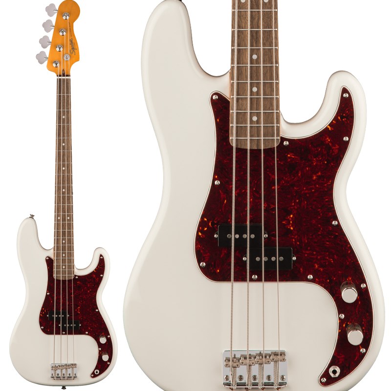 翌日配達 Squier by Fender Classic Vibe '60s Precision Bass Laurel Fingerboard (Olympic White)｜イケベ楽器 イケシブ
