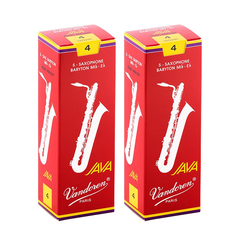 VANDOREN 【2個セット】《硬さ：4》バリトンサックス用リード バンドレン JAVA (ジャバ)　ファイルド レッドカット 【宅配便発送】【正規輸入品】｜イケベ楽器 イケシブ 9,935円