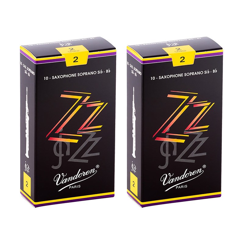 VANDOREN 【2個セット】《硬さ：2》ソプラノサックス用リード バンドレン ZZ (ジージー) 【宅配便発送】【正規輸入品】