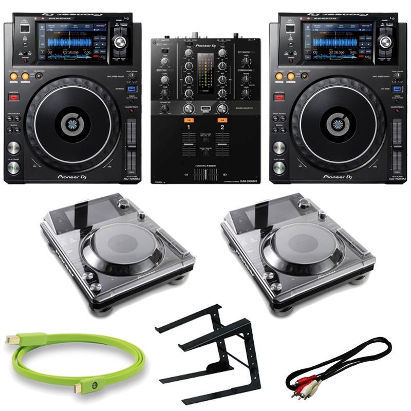 Pioneer DJ XDJ-1000MK2 + DJM-250MK2 クラブスタイル8点SET 【本体保護カバー & 高品質USBケーブル付属】(パイオニアディージェー) 214,500円
