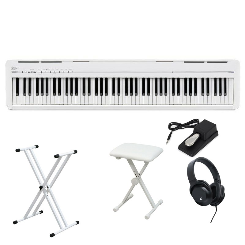 KAWAI ES120W Filo＋純正ダンパーペダル+X型スタンド+X型イスセット(電子ピアノ)｜イケベ楽器 イケシブ 55,380円