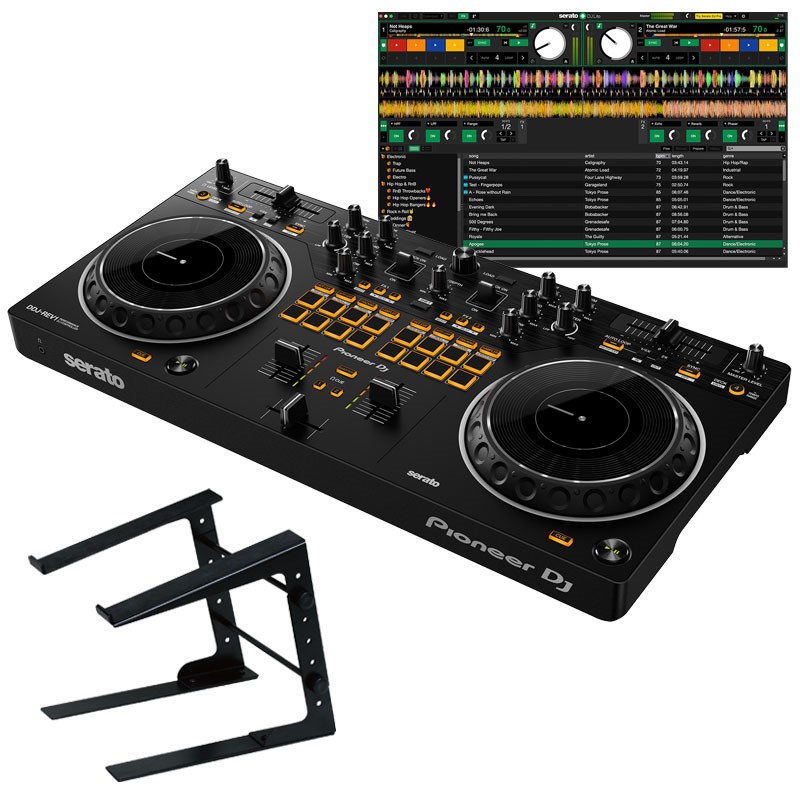 Pioneer DJ DDJ-REV1 + PCスタンドセット 【Serato DJ Lite対応DJコントローラー】|イケベ楽器 イケシブ