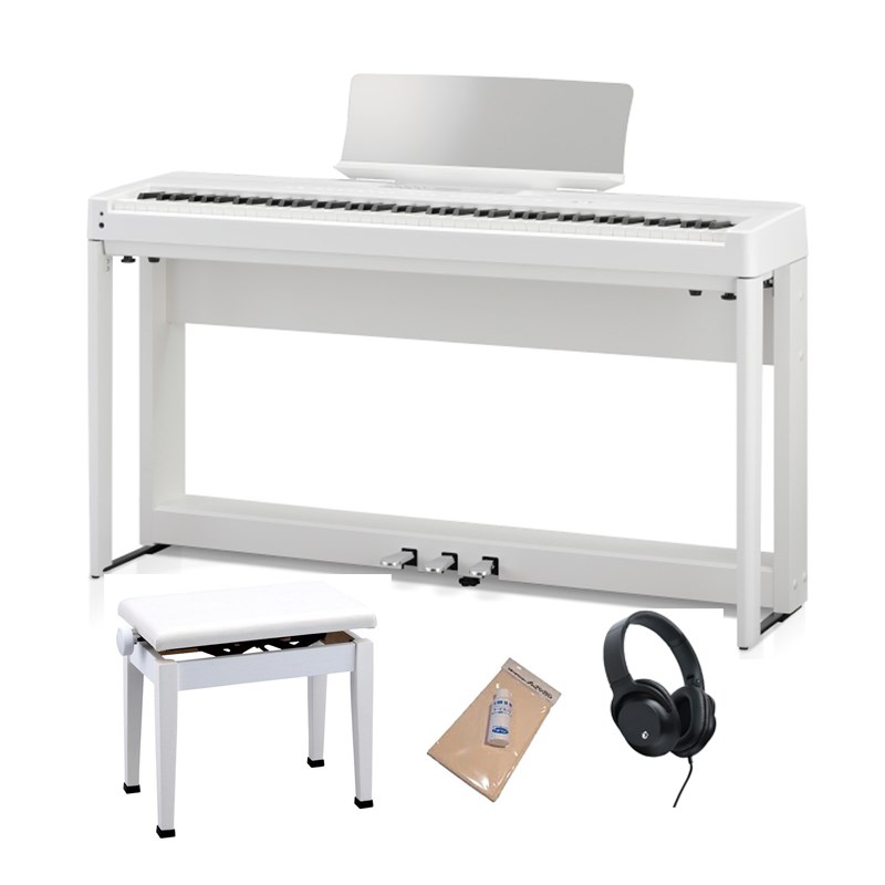 KAWAI ES920W(ホワイト)+専用スタンド+専用3本ペダルユニット+日本製高低自在イスセット【ヘッドホン付】【代引不可】【沖縄・離島送料別途見積】(電子ピアノ)｜イケベ楽器 イケシブ 103,895円