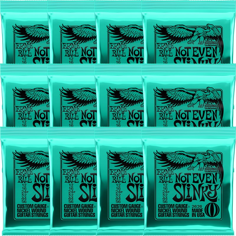 ERNIE BALL Not Even Slinky Nickel Wound Electric Guitar Strings 12-56 #2626 (1箱 12セット入り)