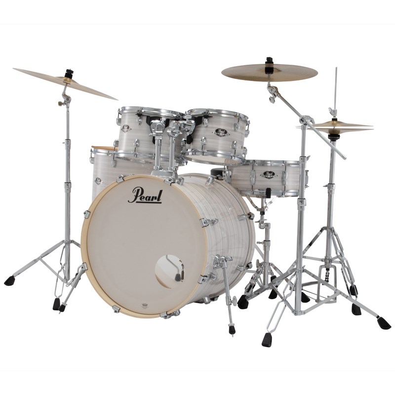 Pearl EXX725SN/C #777 [EXPORT スタンダードサイズ ドラムセット - スリップストリームホワイト]【シンバル＆ハードウェア＆スティック付属】｜イケベ楽器 イケシブ