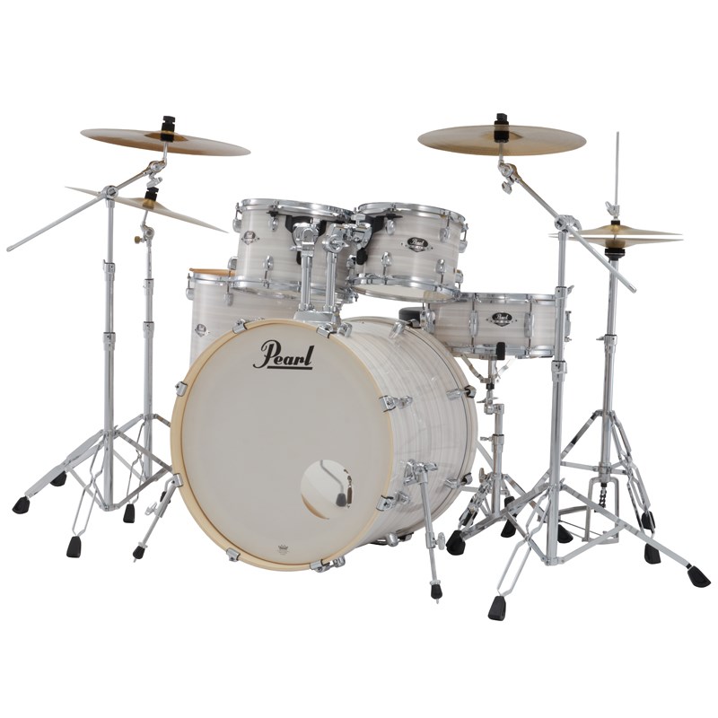 Pearl EXX725SN/C-2CS #777 [EXPORT スタンダードサイズ ドラムセット / 2クラッシュシンバル仕様 - スリップストリームホワイト]【シンバル＆ハードウェア＆スティック付属】｜イケベ楽器 イケシブ