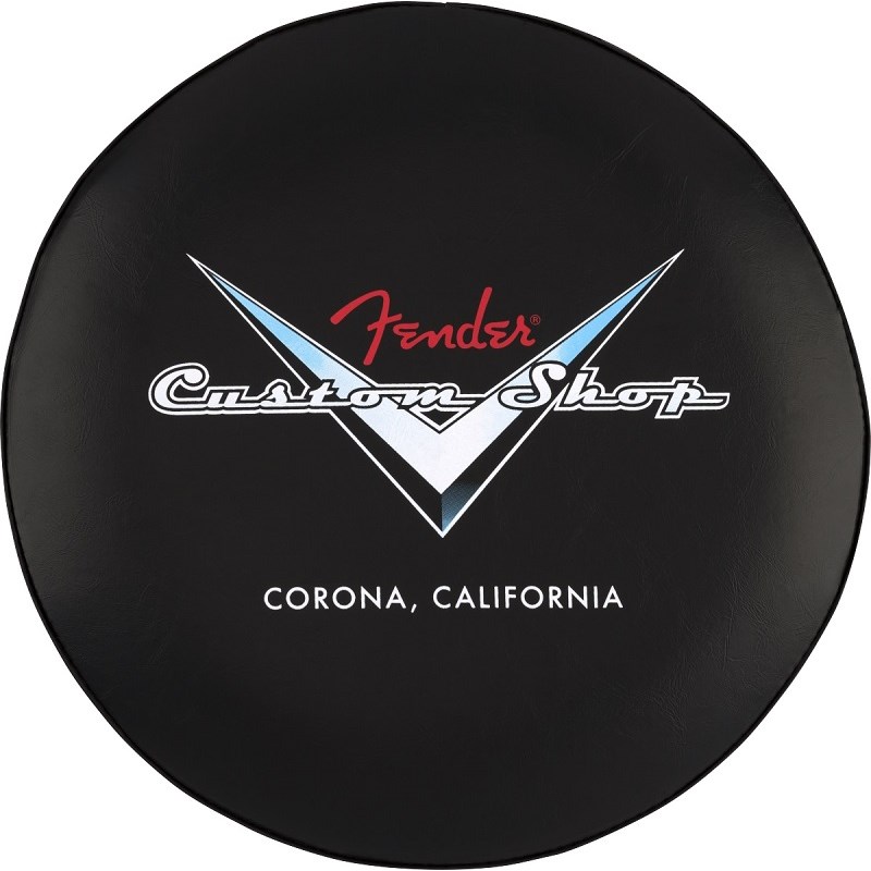 翌日配達 Fender USA 【生産完了品】Fender Custom Shop Chevron Logo Barstool， Black/Chrome 24 [9192022005]