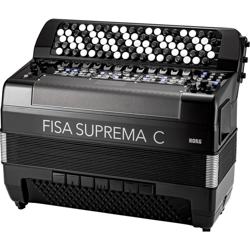 KORG FISA SUPREMA C BUTTON MATTE BLACK ボタン式 電子アコーディオン (FSUP-B MBK) 中型 92ボタン 120ベース AERO DIGITAL INSTRUMENT コルグ フィサ スプレマ クロマチック 396,000円