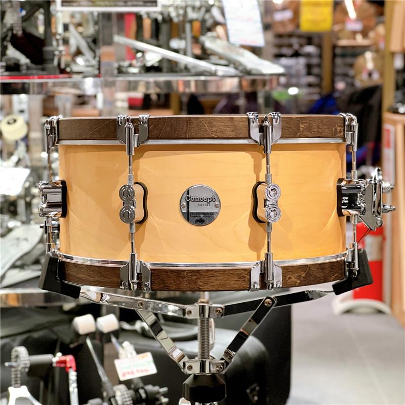 pdp by DW PDCC6514SSNW [Concept Classic Snare Drum / 14×6.5][Natural Stain with Walnut Hoops]【数量限定特価品】