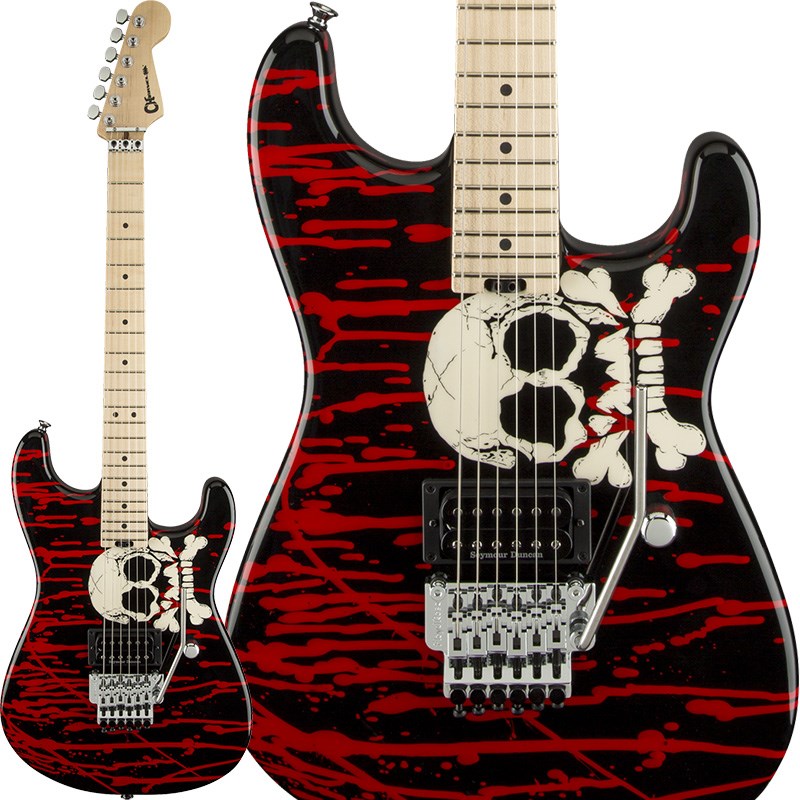 Charvel Warren DeMartini Signature Pro-Mod Blood and Skull (Blood and Skull/Maple)