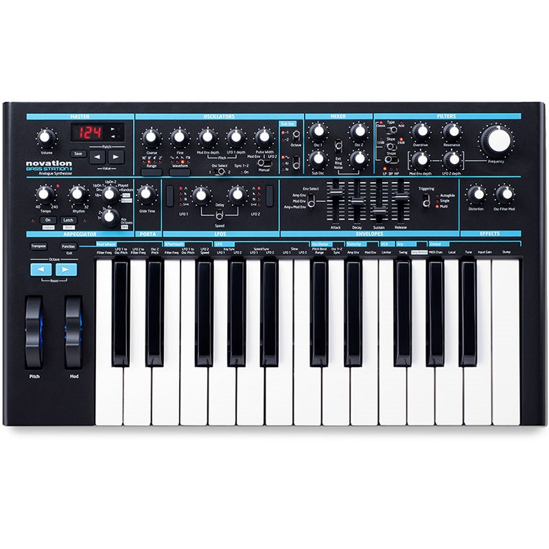 NOVATION Bass Station II アナログシンセ シンセベース ベースステーション2　25鍵盤