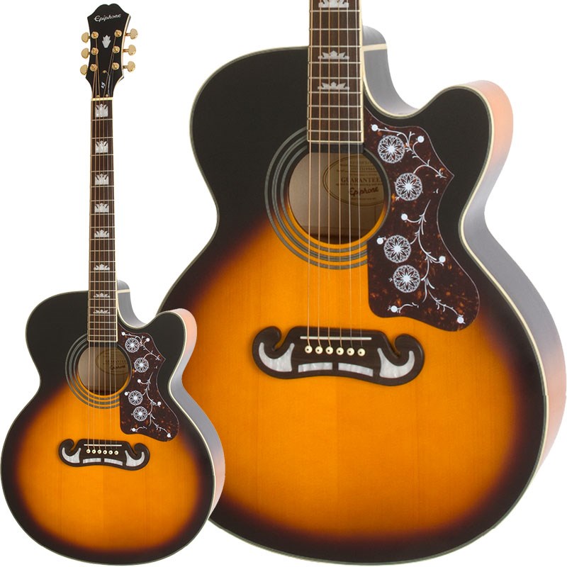 エピフォン、エレアコ！j-200EC...studio！ギグバッグ付き値下げ！ Epiphone J-200 EC Studio Vintage Natural エレクトリック
