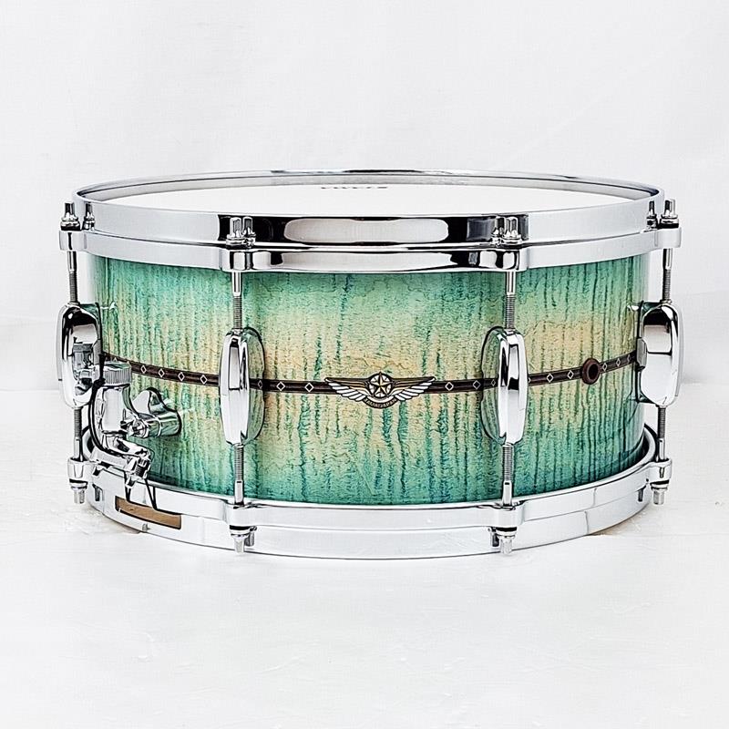 TAMA TMS1465DR-ECB [STAR Maple 14&times;6.5 Snare Drum - Emerald Sea Curly Maple Burst]【Made in Japan】｜イケベ楽器 イケシブ