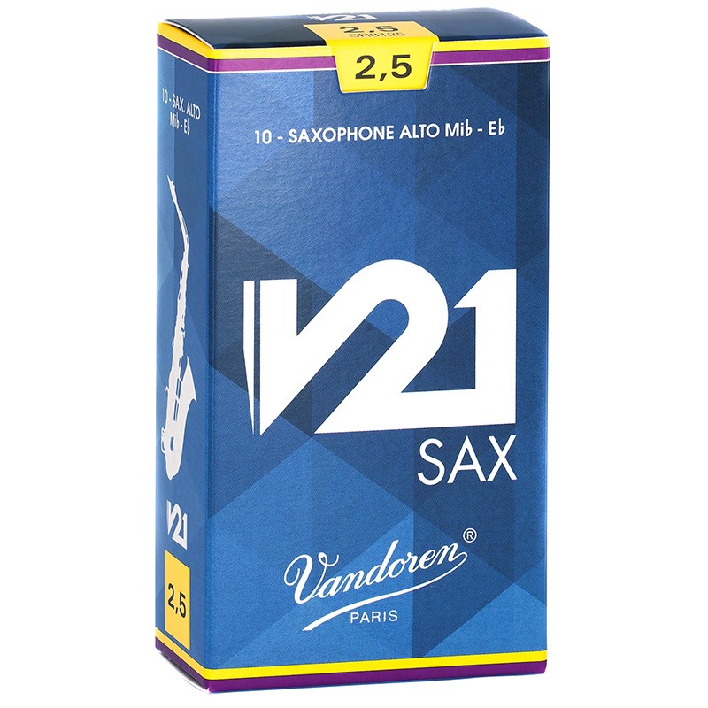 翌日配達 VANDOREN 《硬さ：2.5》アルトサックス用リード バンドレン V21 【宅配便発送】【正規輸入品】