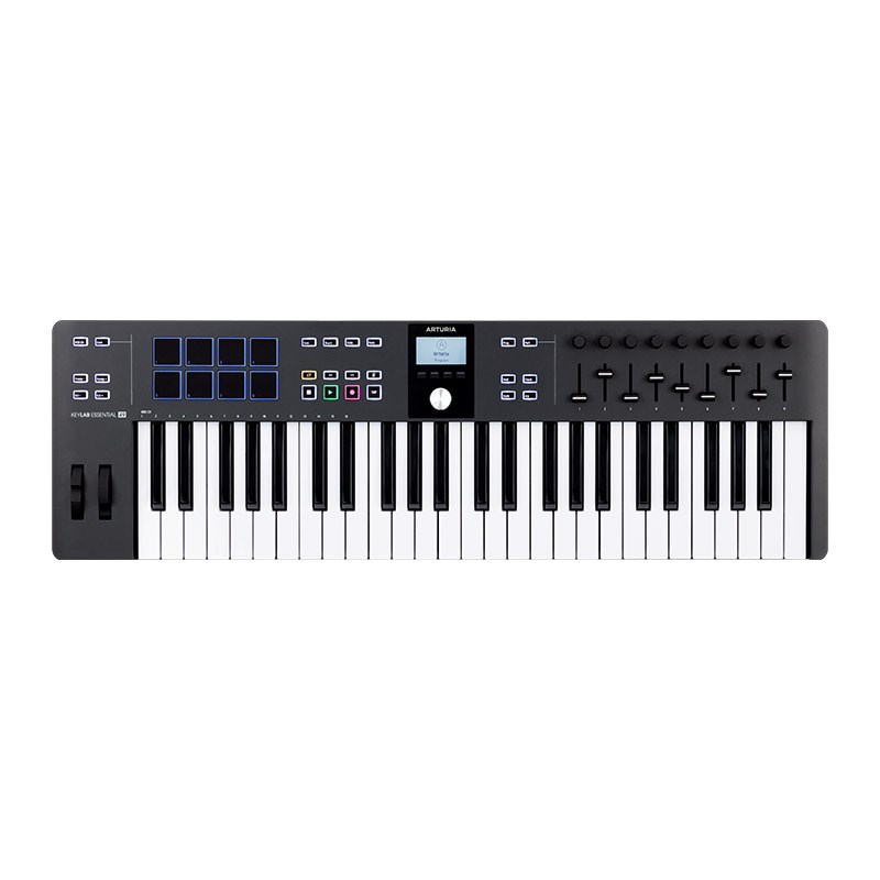 Arturia KeyLab Essential 49 mk3 BK (アートリア)(キーラボ)(49鍵盤)(MIDIコントローラー)(ブラック)｜イケベ楽器 イケシブ