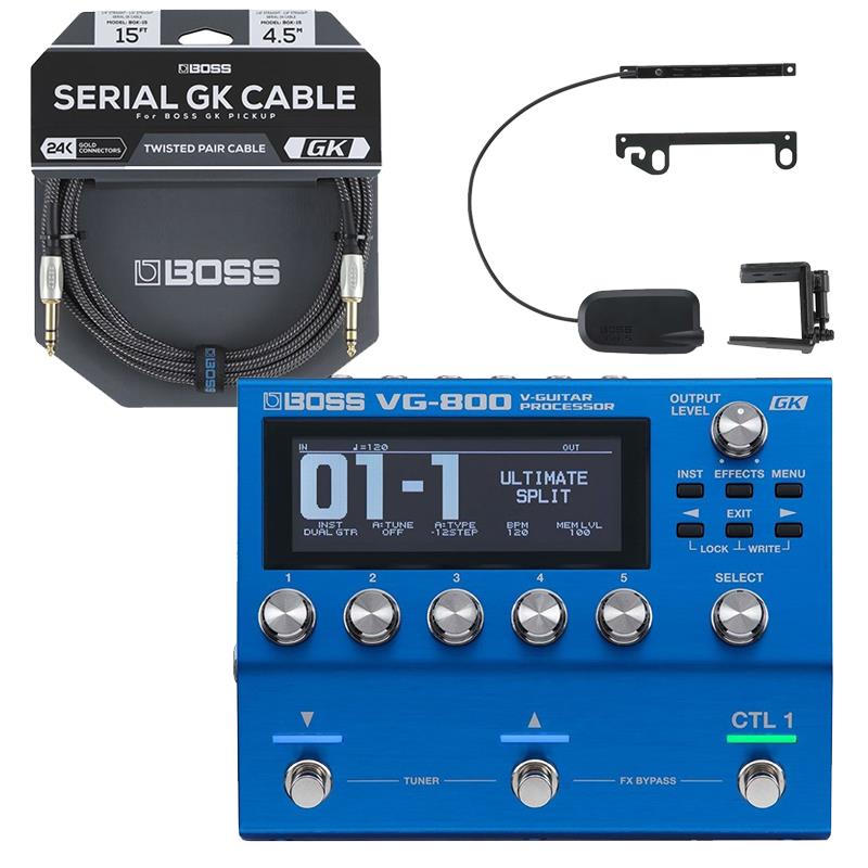 BOSS VG-800【V-Guitar System】+GK-5【Devided Pickup】+BGK-15【Serial GK Cable 4.5m】 ギターシンセ ボス