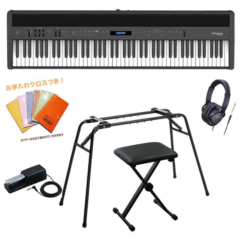 ブランド激安セール会場 Roland FP-60X-BK KS-12 Ｘ型イスセット fucoa.cl