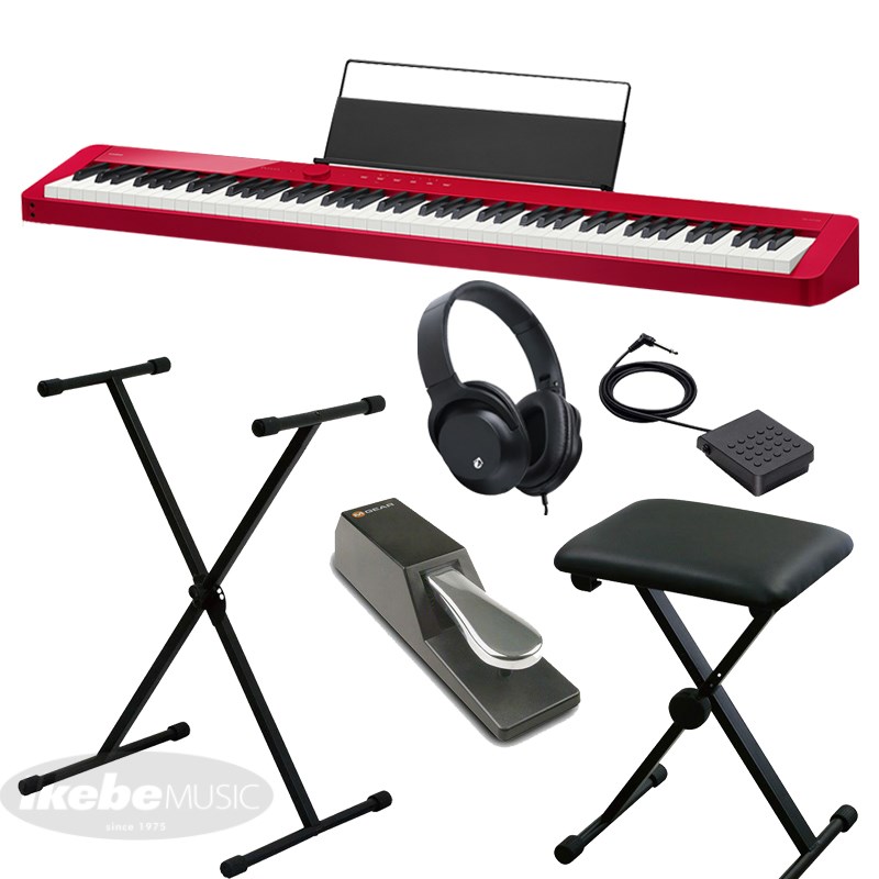 センター CASIO PX-S1100 WE+X型スタンド+ダンパーペダルセット イケベ ...