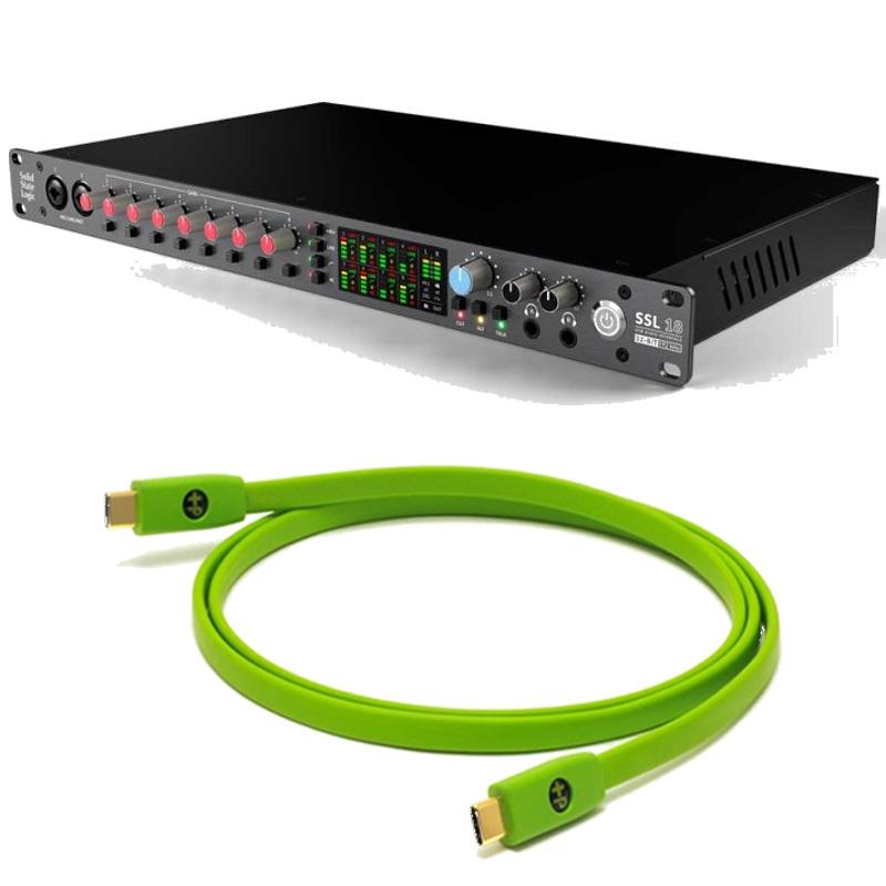 SSL(Solid State Logic) SSL18 + OYAIDE製高品質USBケーブルセット(Type C to C 1.0m)(26in28out USB オーディオインターフェイス)(SSL 18)(エスエスエル)(DTM)(オヤイデ)