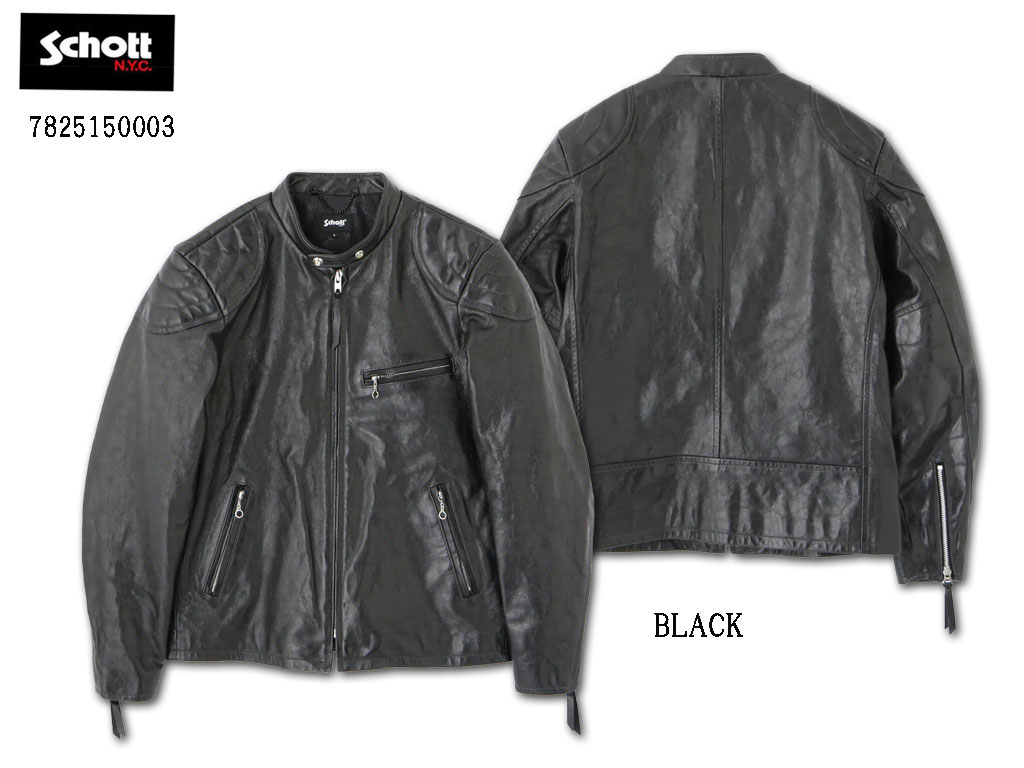 Schott 打つこと PADDED SINGLE RIDERS/パデット シングルライダース  7825150003 メンズファッション-コート・ジャケット