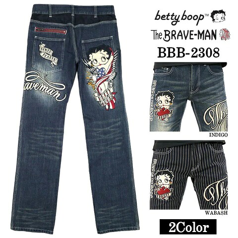 デニムパンツ THE BRAVEMAN×BETTY BOOP ベティ・ブープ BBB-2308