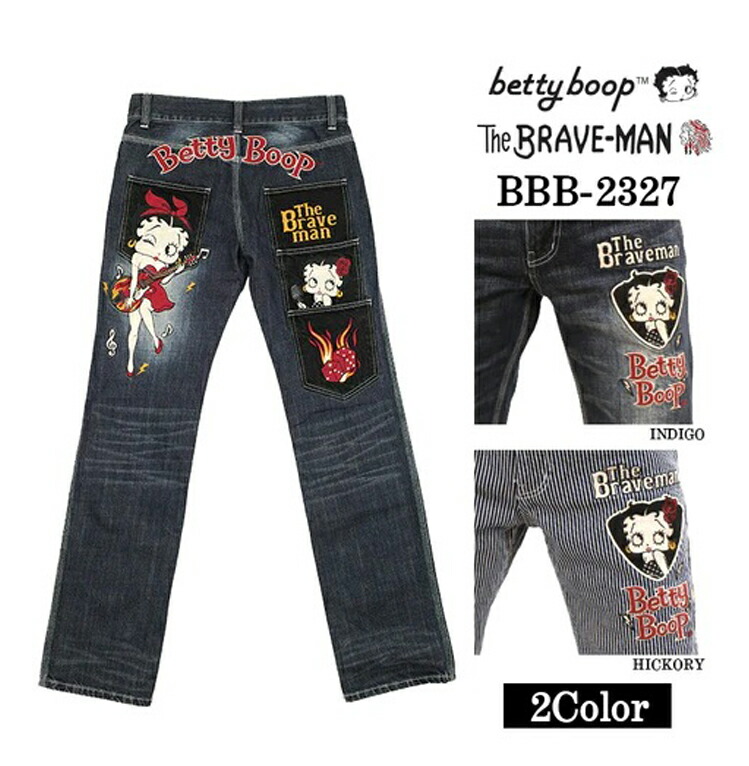THE BRAVEMAN×BETTY BOOP ベティ・ブープ 3連ポケット デニム パンツ BBB-2327