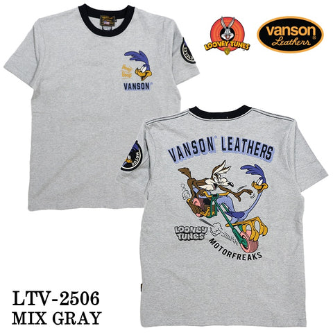 VANSON × LOONEY TUNES バンソン ×  ルーニーチューンズ  共同研究  TEE 天竺 半袖ティーシャツ LTV-2506