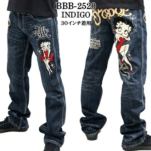 デニムパンツ THE BRAVEMAN×BETTY BOOP ベティ・ブープ BBB-2520