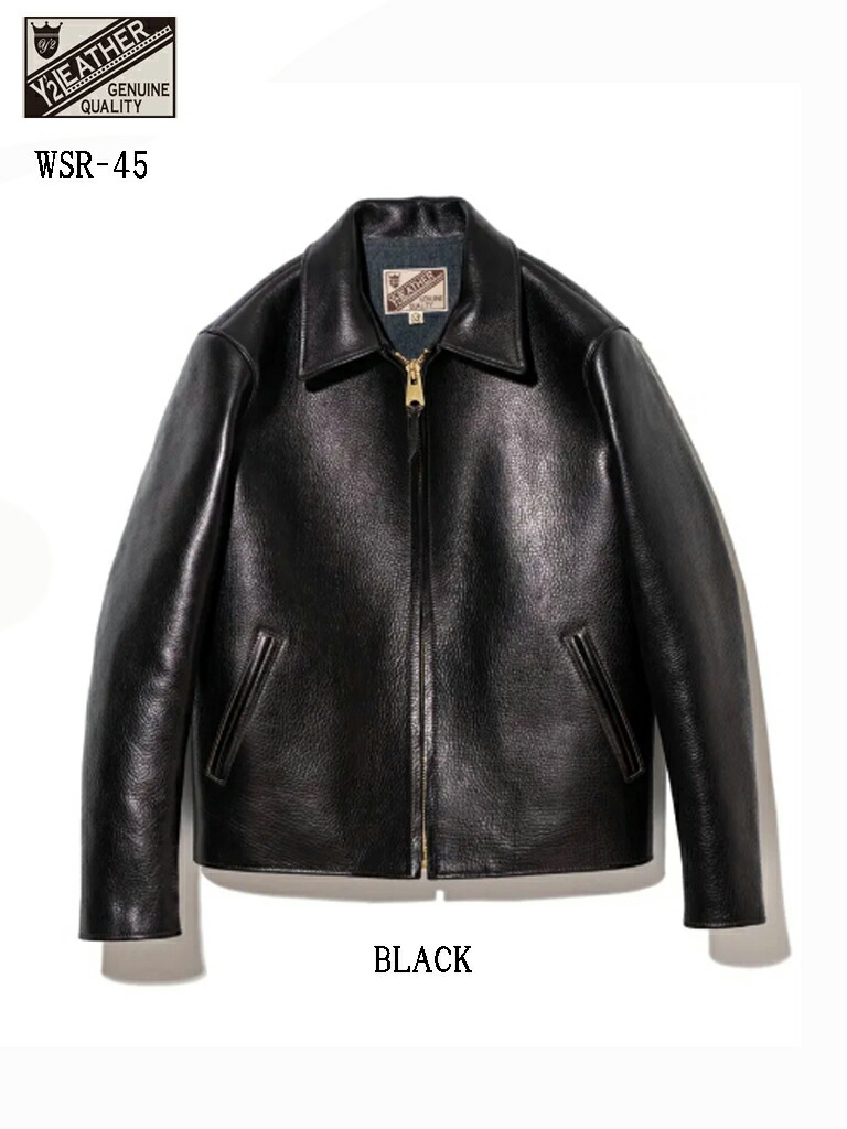 Y\u00272 LEATHER OILED ROUGH STEER SPORTS JACKET : ワイツーレザー オイルド 気が大きい ステア 運動競技 上衣  WSR-45
