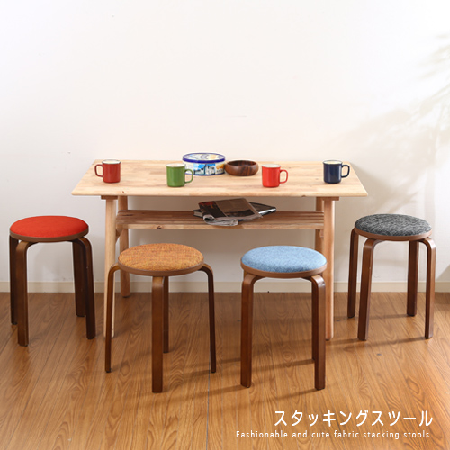 楽天市場 ファブリック 曲木 スタッキングスツール 北欧風 丸 木製 椅子 チェア いす 来客用 積み重ね アンティーク風 32cm かわいい モダン おしゃれ 送料無料 Ikikagu イキカグ