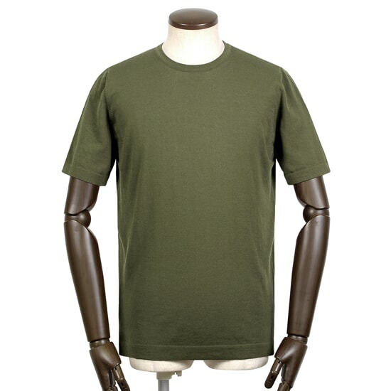 のオシャレな Sale アレッサンドロルッピ Alessandro Luppi Filmarドライコットンハイゲージ半袖クルーネックニット 1805 Khaki オリーブ 春夏 メンズ イタリア サマーニット ニットtシャツ 半袖ニット ニットソー アイスコットン 無地 送料無料 早い者