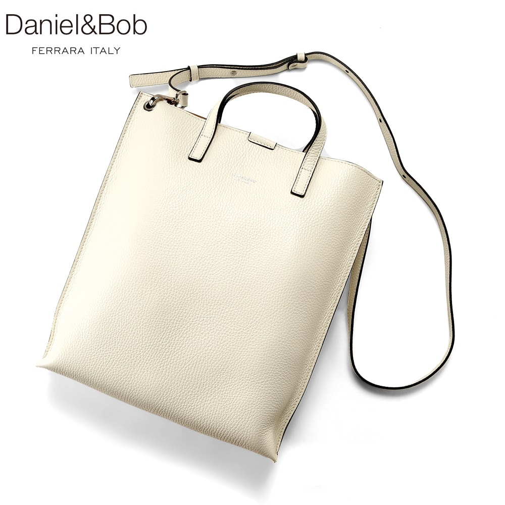 【尖んがり10倍】ダニエル\u0026シリング Daniel\u0026Bob ／【国内定め事品】／ シュリンクレザー2WAYトートバッグ「TOTO」（象牙色）／ 大売り出し撥ねのける品 トト ショルダーバッグ 男女兼用 なめし革御徒面子 袋 革 鞄
